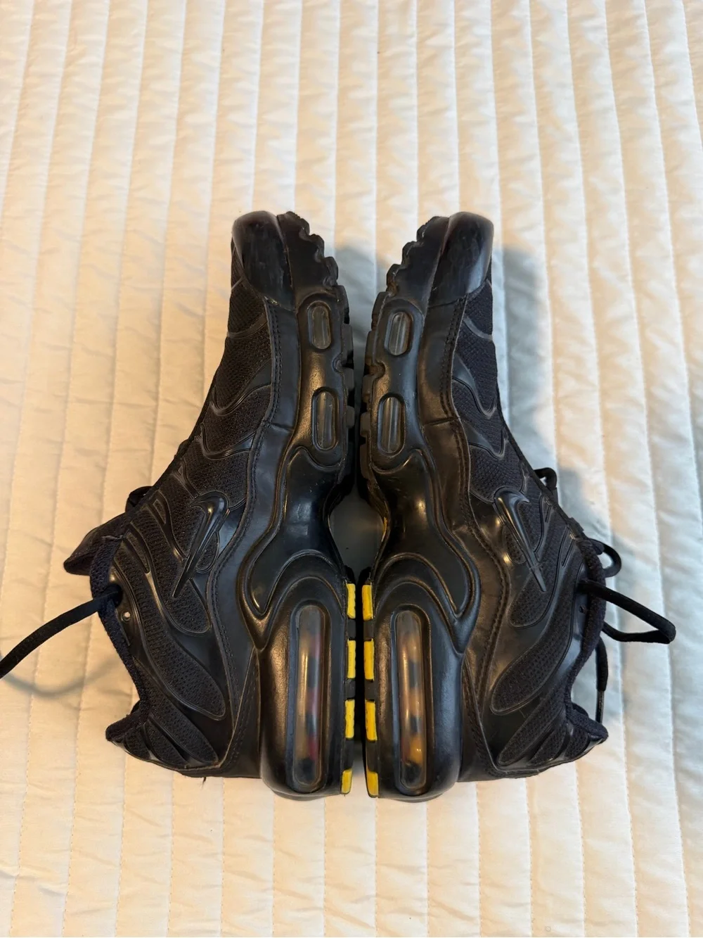 Nike Air Max Plus Black Kids' Mesh Athletic Sneakers